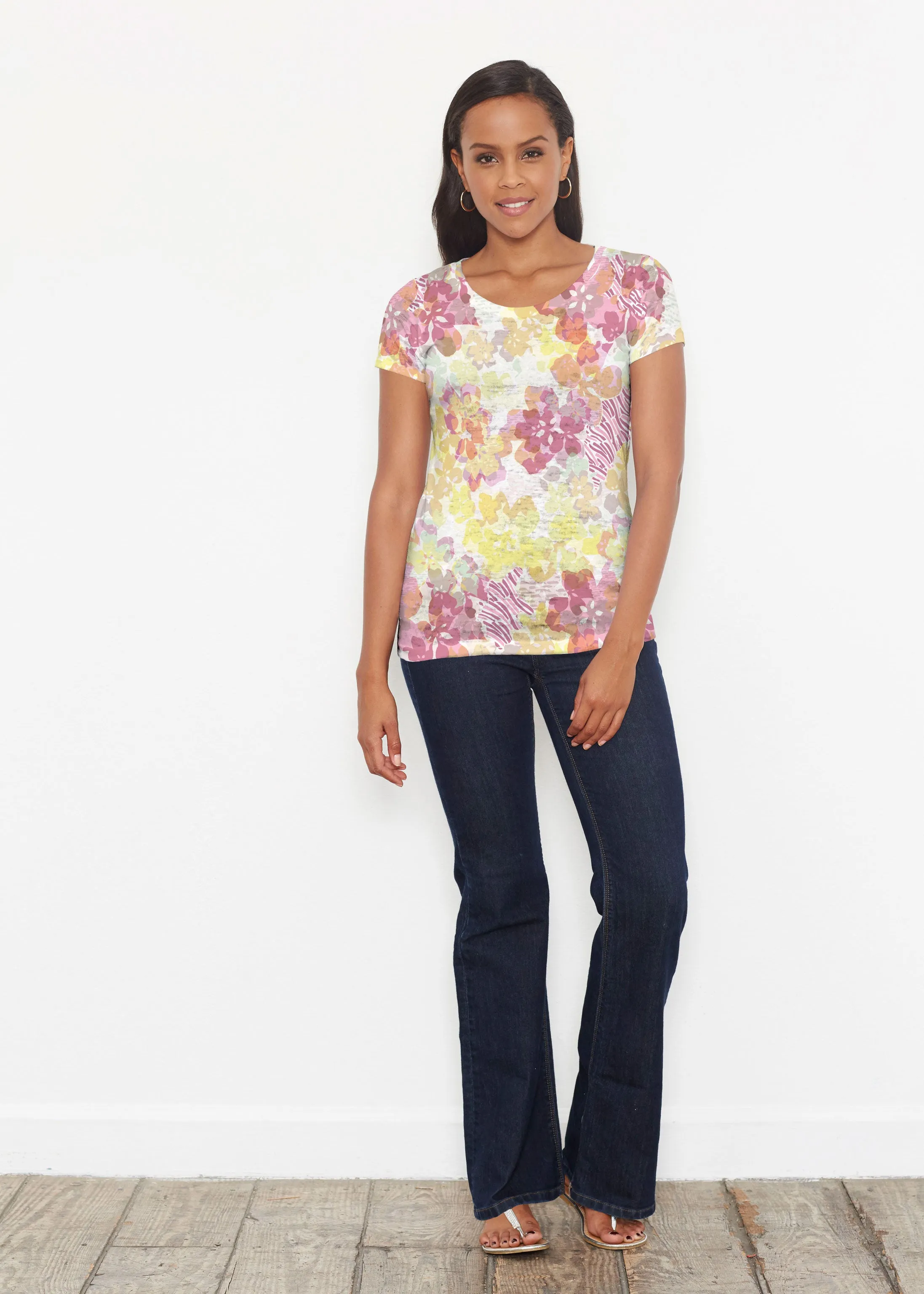 Hollyhocks (8070) ~ Short Sleeve Scoop Shirt