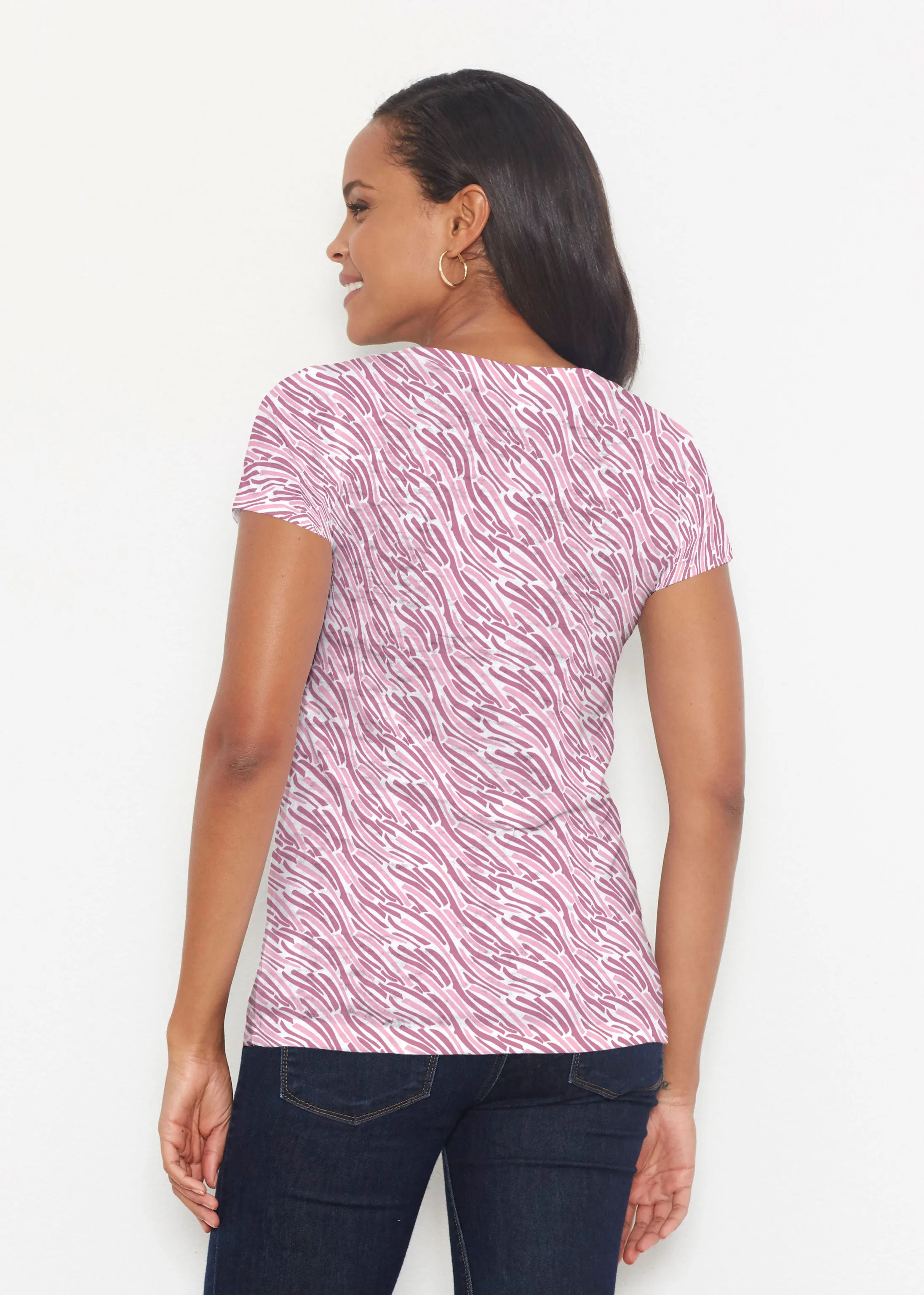 Hollyhocks (8070) ~ Short Sleeve Scoop Shirt