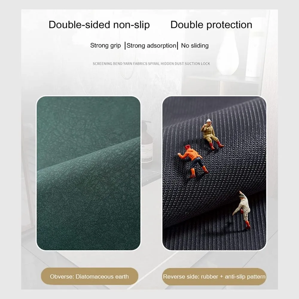 Homlly Poiio Non Slip Super Thin Quick Dry Absorbent Diatomaceous Floor Bath Mat