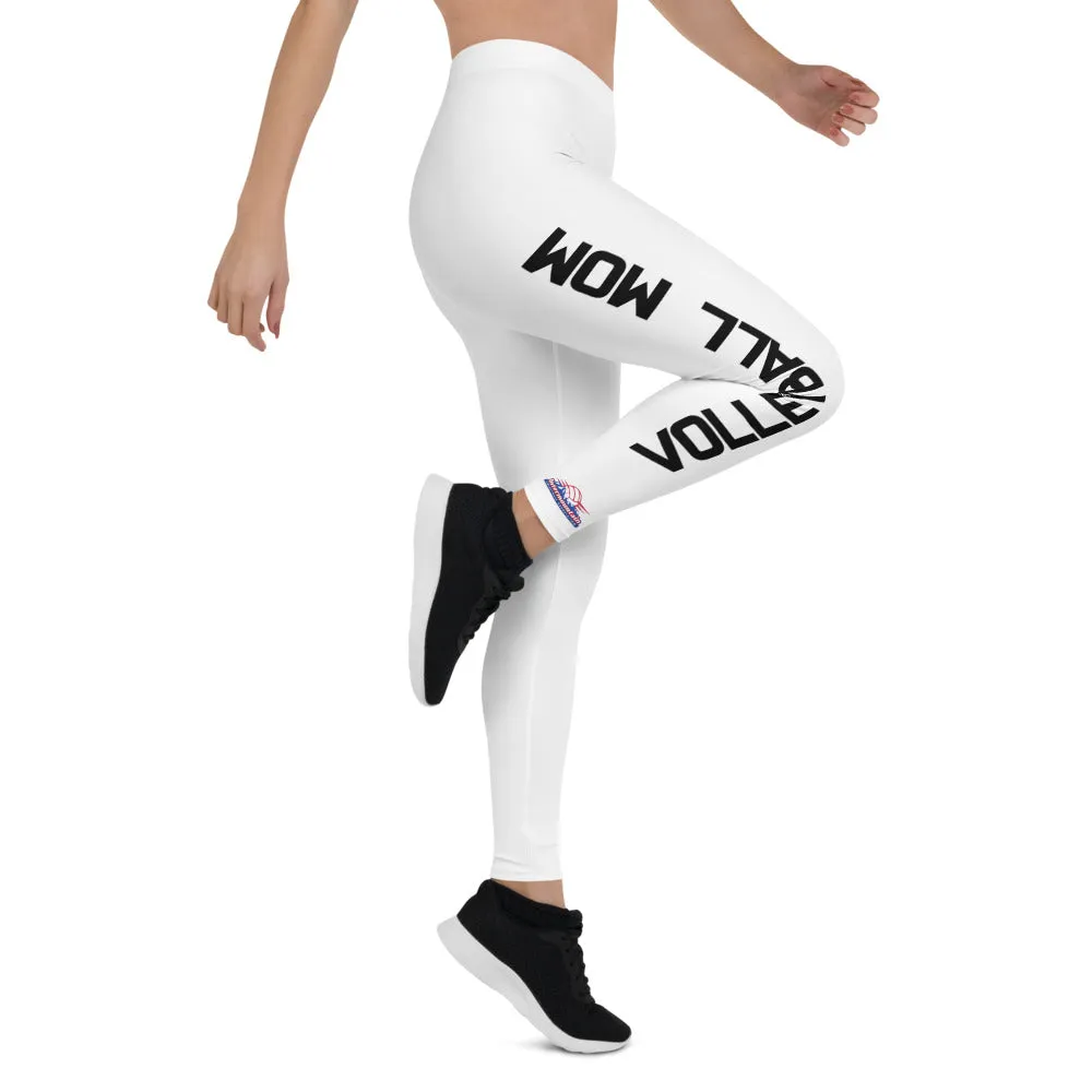 Intermountain Volleyball Mom White Leggings