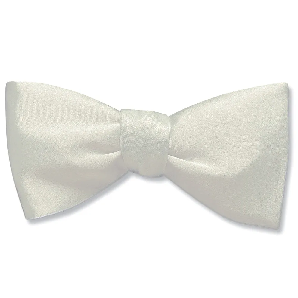 Ivory Charmeuse - bow ties