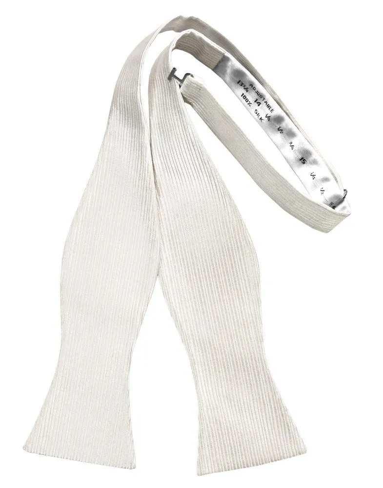 Ivory Faille Silk Bow Tie