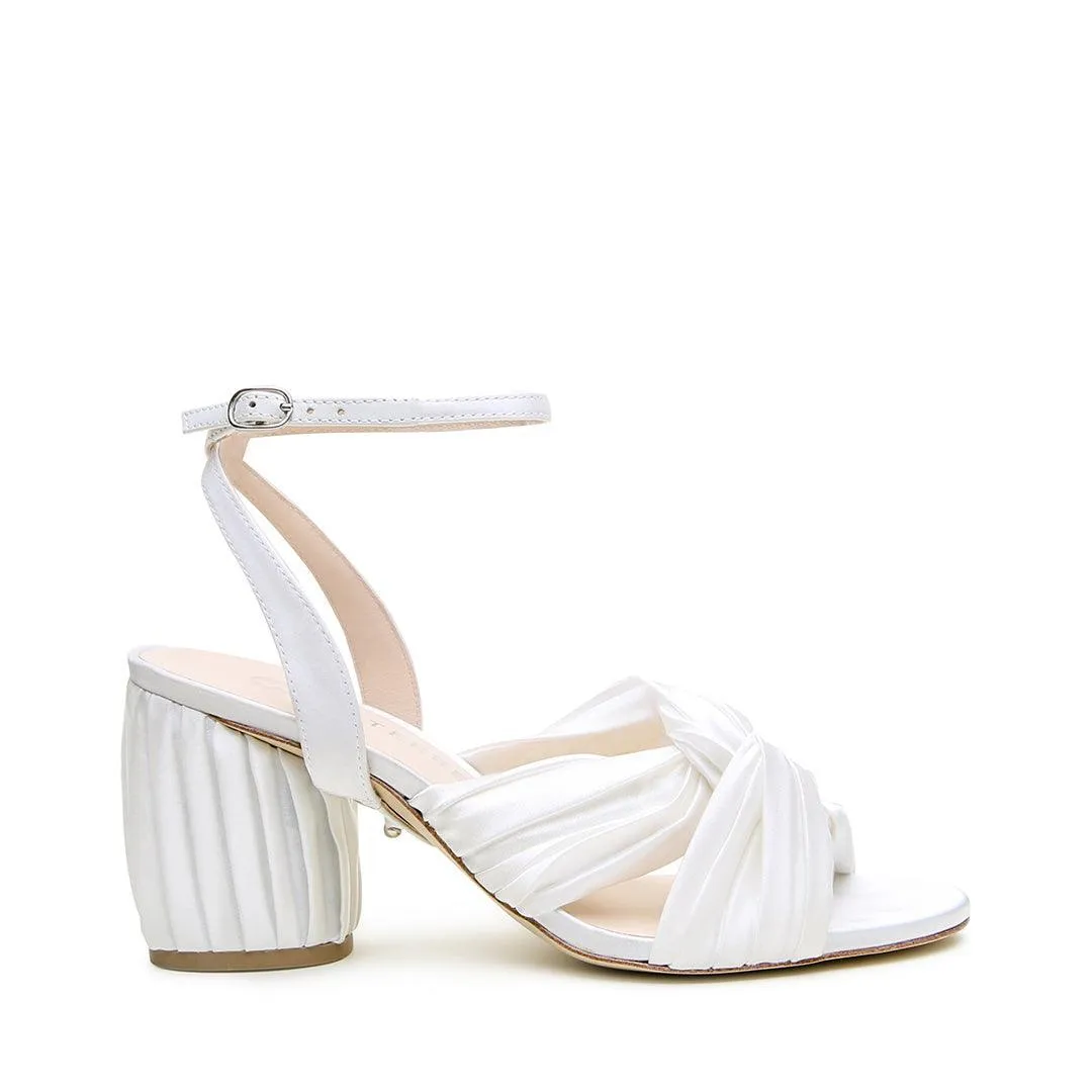 Ivory Silk Twist Sandal   Marilyn Strap