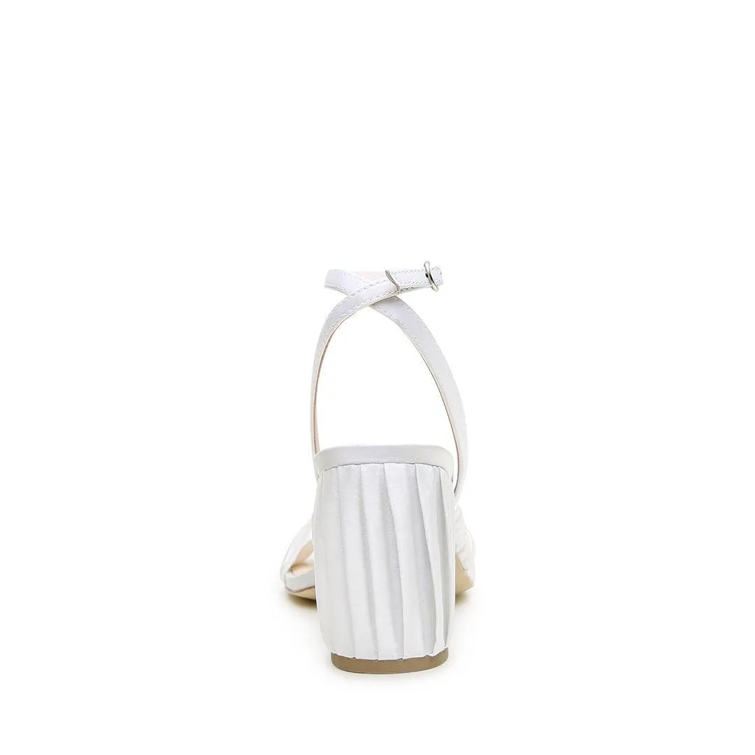Ivory Silk Twist Sandal   Marilyn Strap