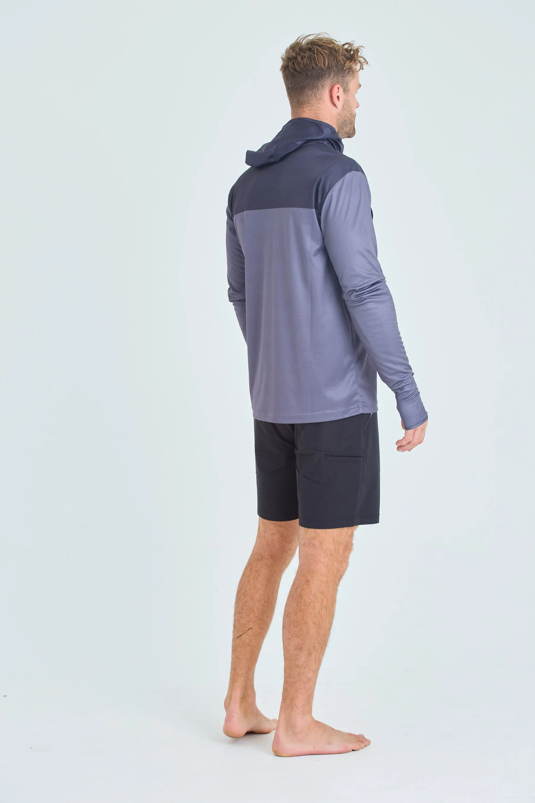 Jetpilot Venture Mens LS Hooded Hydro Tee - Black