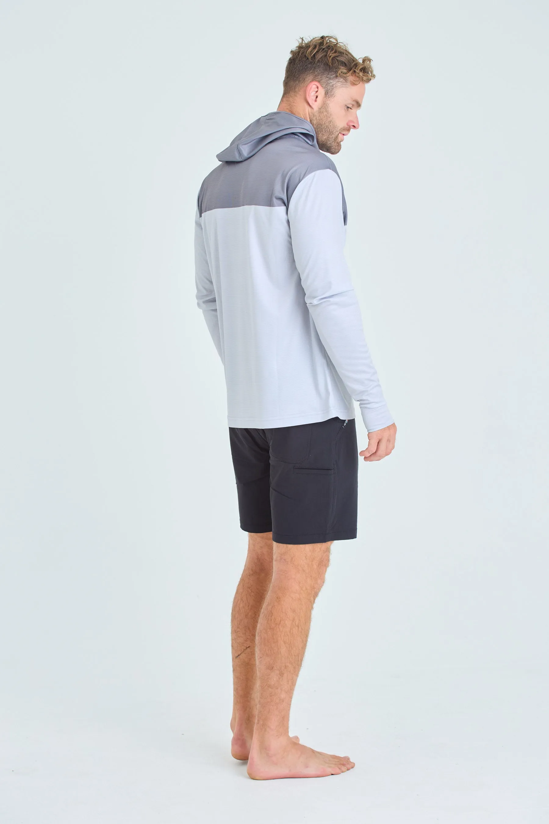 Jetpilot Venture Mens LS Hooded Hydro Tee - Grey