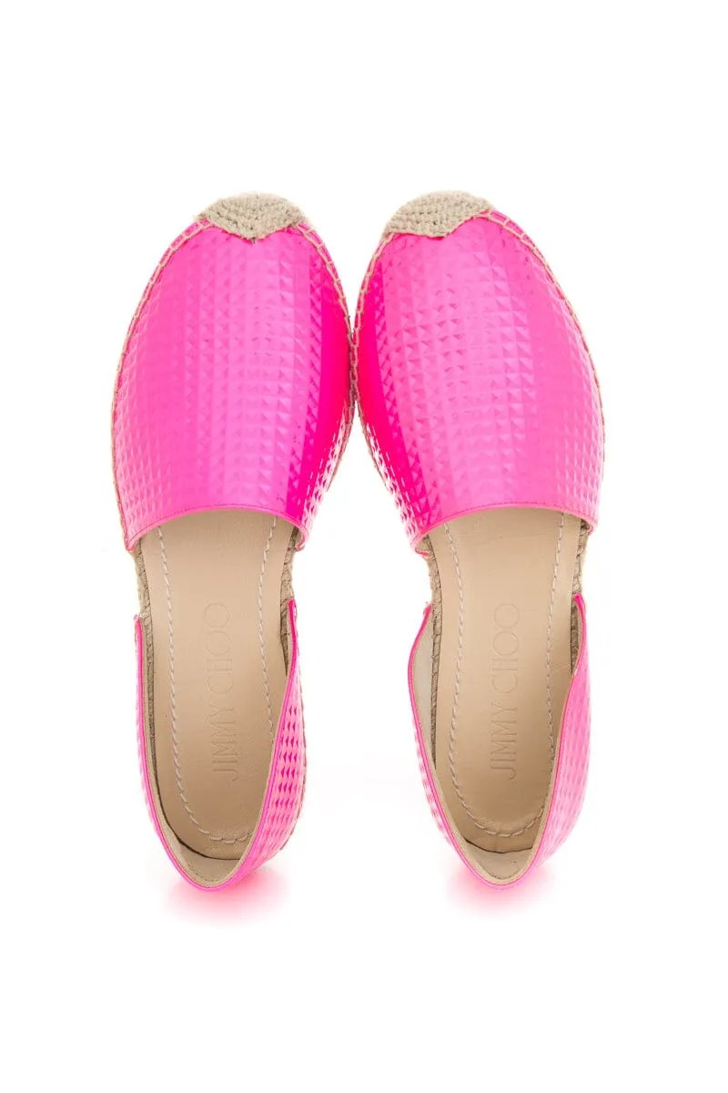 Jimmy Choo Neon Pink Espadrille SZ 36.5