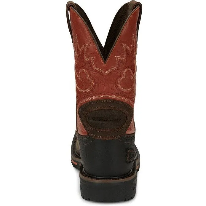 Justin Men's Joist 11" Waterproof Western Work Boot -Brown- SE4944
