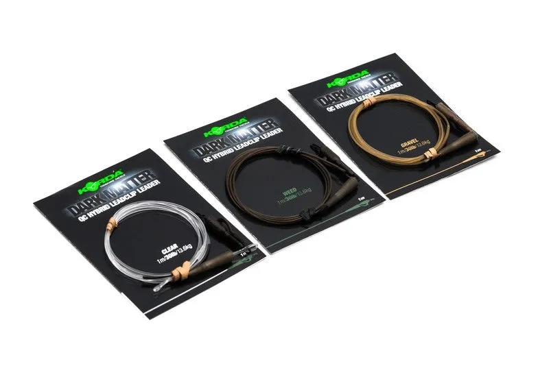 KORDA Dark Matter Leader QC Hybrid Clip Clear 30lb 1m