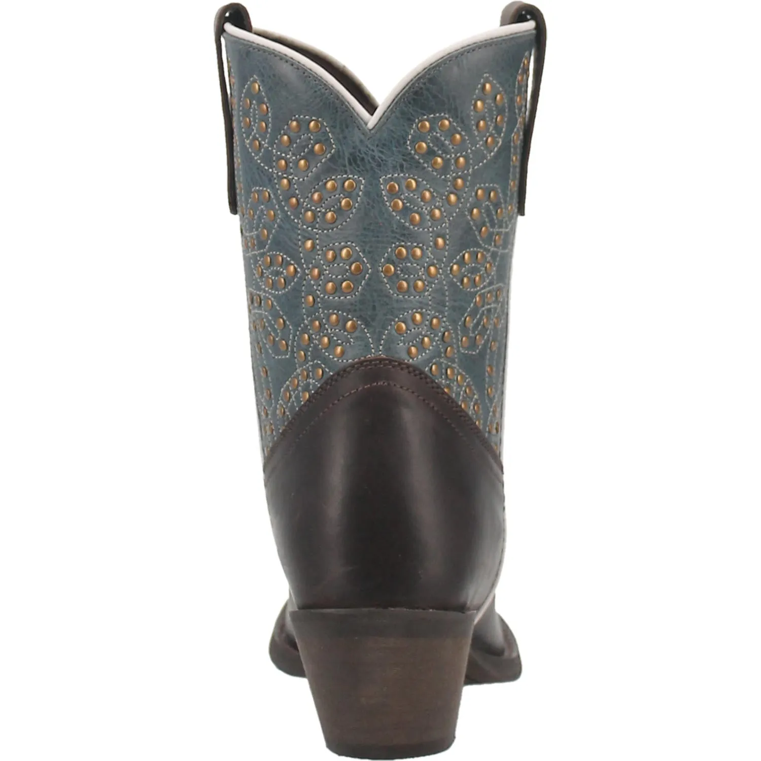 Laredo Randee Chocolate/Turquoise 8" Western Snip Toe Boots for Women