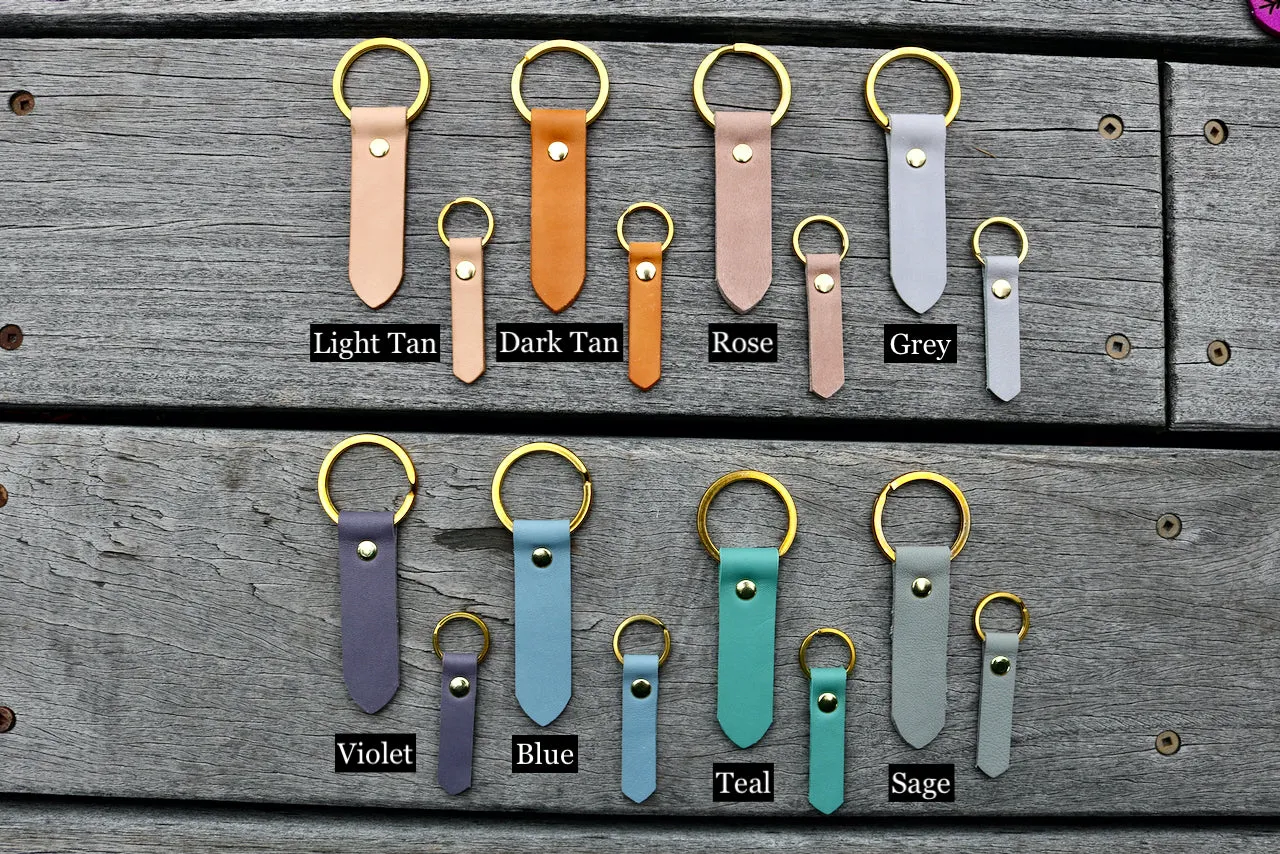 Leather Dog Tag or Keychain (Grey)