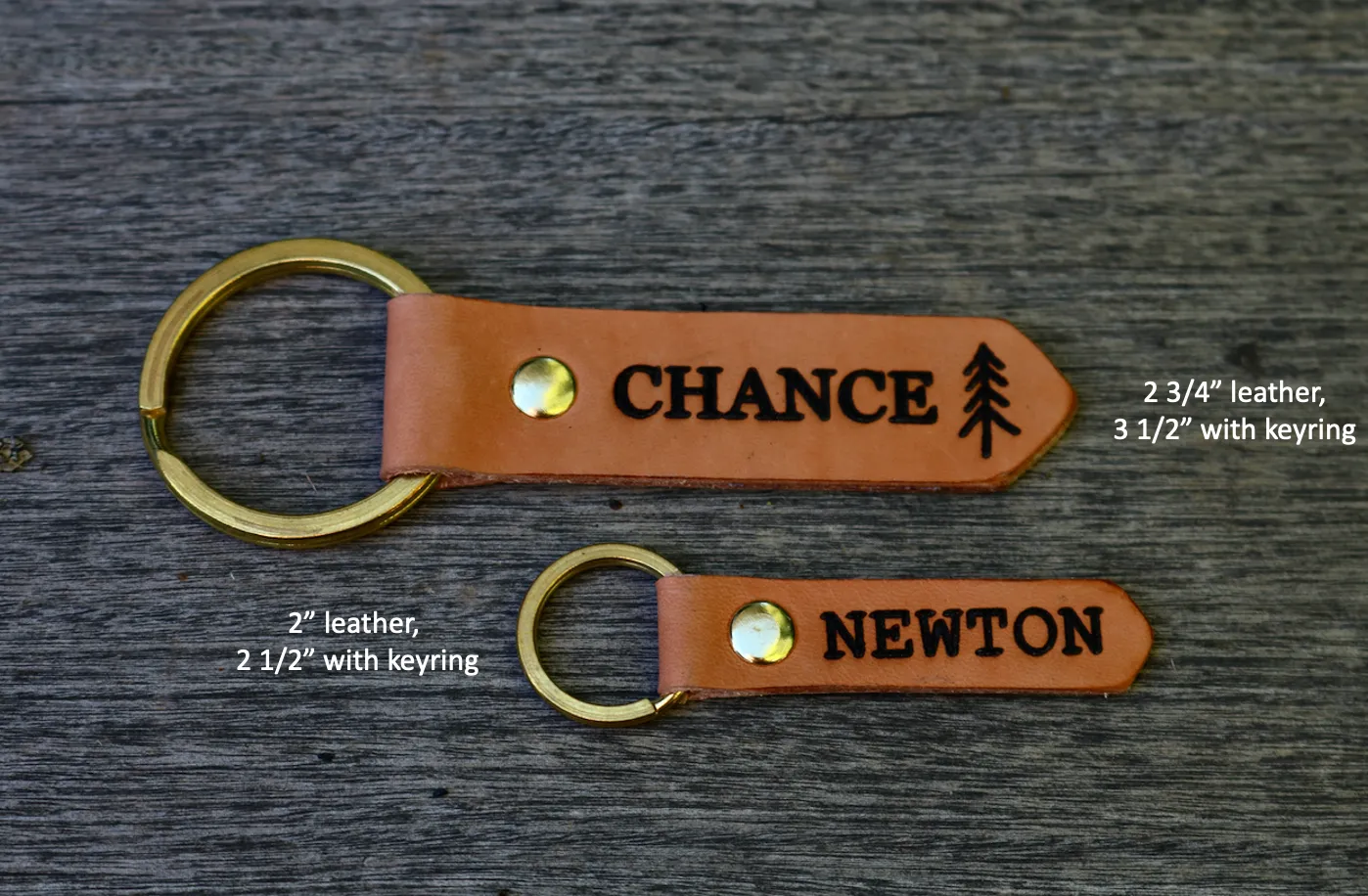 Leather Dog Tag or Keychain (Grey)
