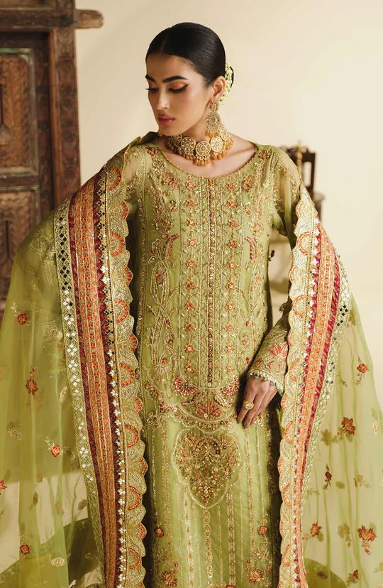 Lime Green Traditionally Embellished Pakistani Kameez Salwar Suit