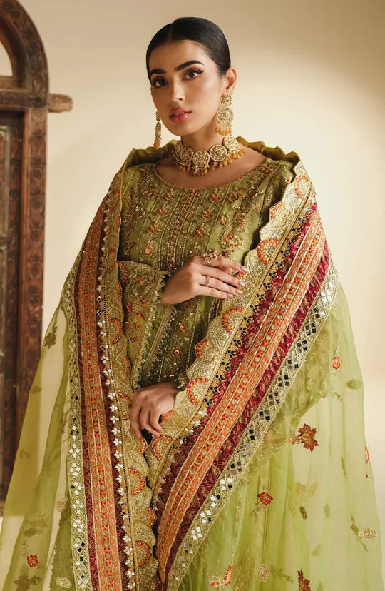 Lime Green Traditionally Embellished Pakistani Kameez Salwar Suit