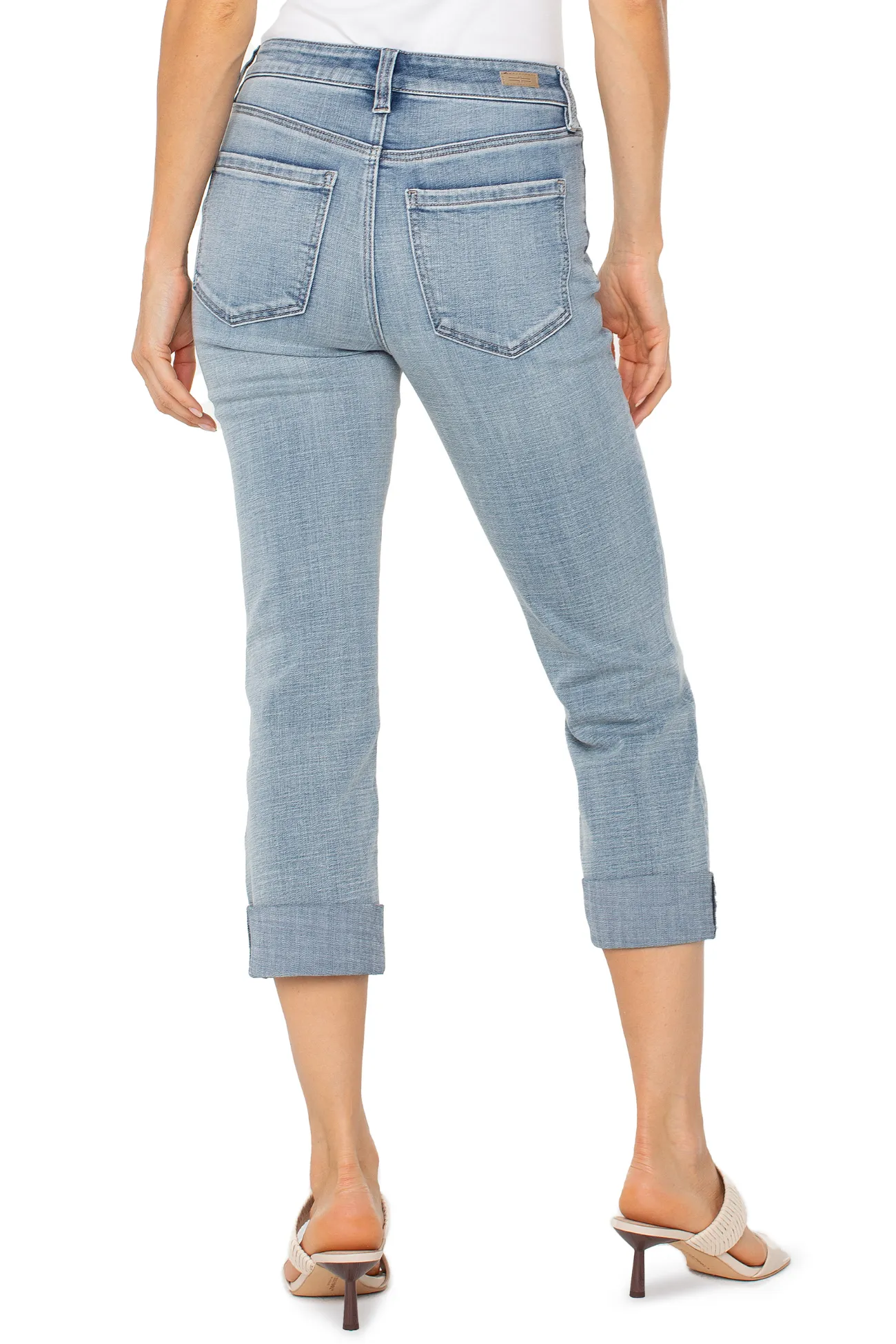 Liverpool Temescal Charlie Crop Wide Rolled Cuff Jean