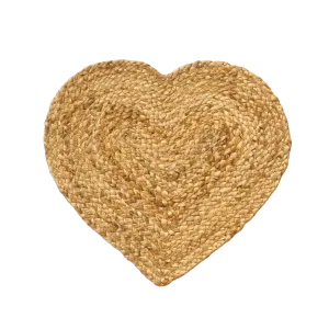 Love Heart Shape Jute Rug