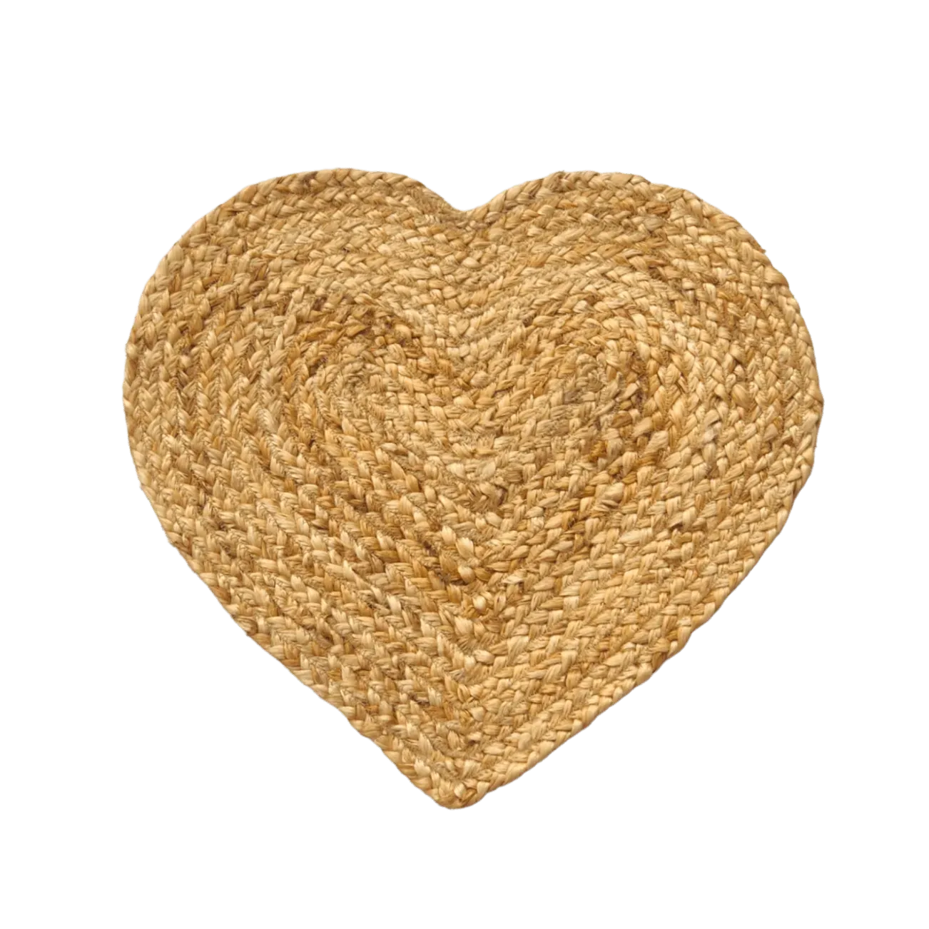Love Heart Shape Jute Rug