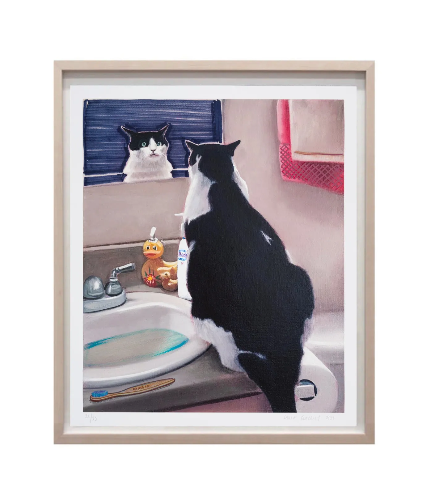Lydia Blakeley, Reflections 3 (Chonky), 2022; Hand-Embellished, Signed, and Numbered Limited Edition Print