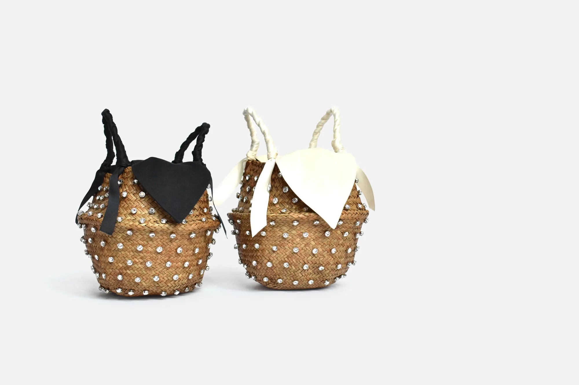 Mabelle Embellished Straw Bag