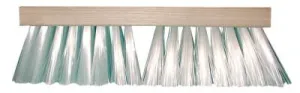 Magnolia Brush Heavy-Gauge White Plastic Street Brooms, 16 in Hardwood Block, 4 1/4 in Trim L, 1316