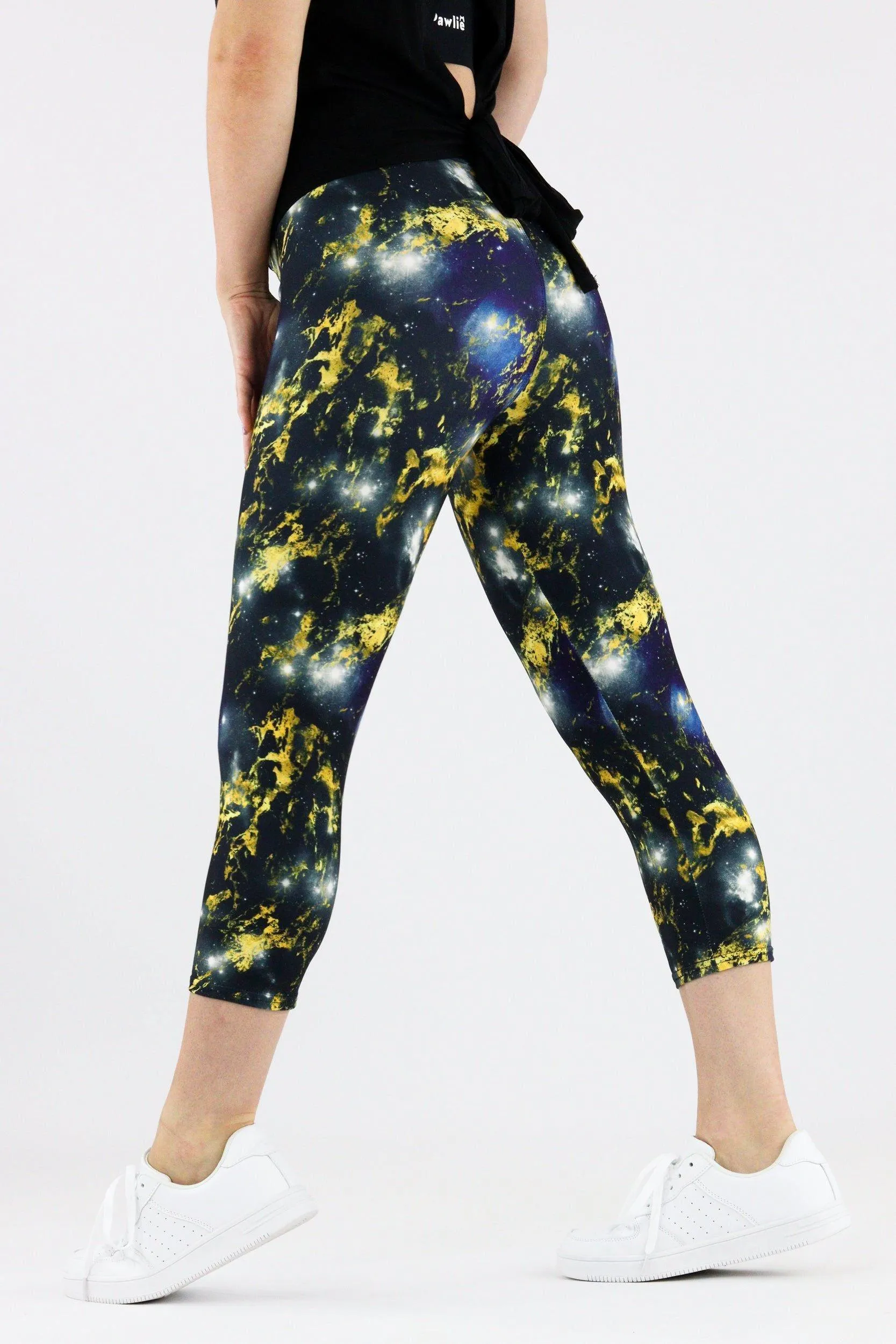 Marble Stars - Casual Capri Leggings