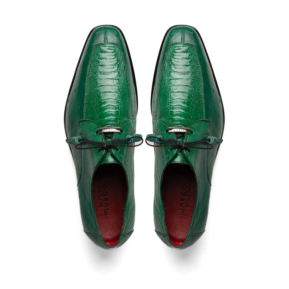 Marco Di Milano Andretti Green Lemon Ostrich Leg Shoes