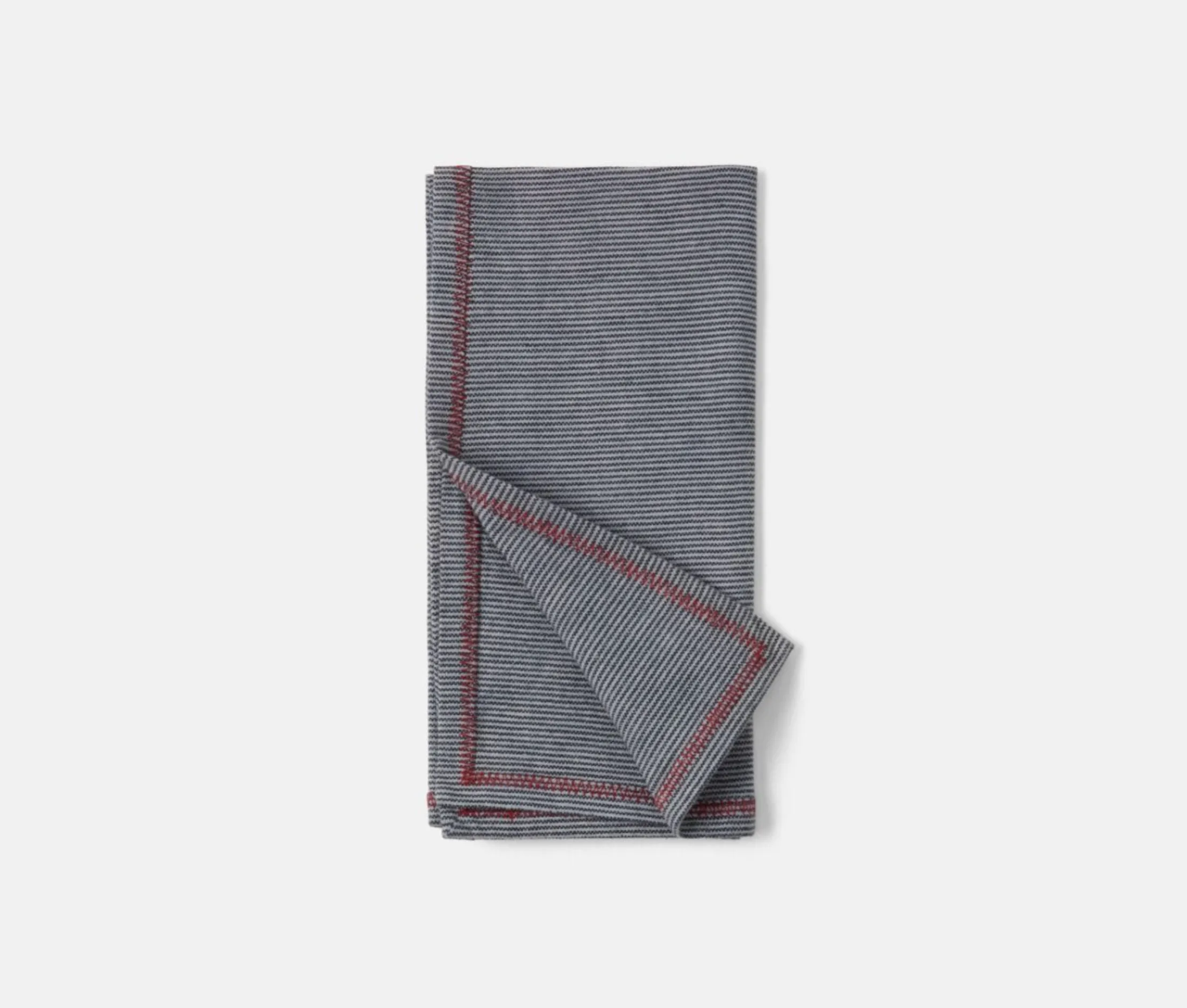 Mason Navy Stripe Napkin / Red