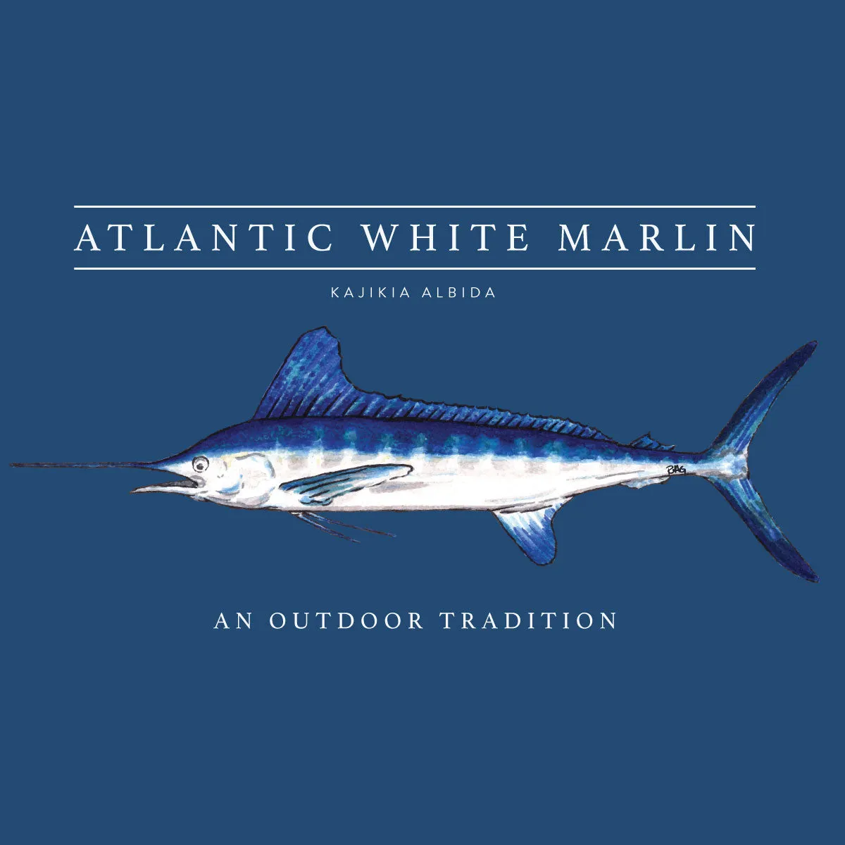 Mens Long Sleeve Pro Performance Fishing T-shirt in Set Sail Navy Blue