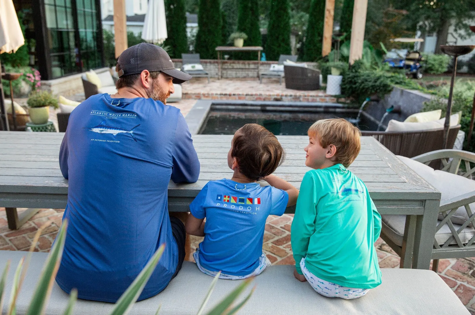Mens Long Sleeve Pro Performance Fishing T-shirt in Set Sail Navy Blue