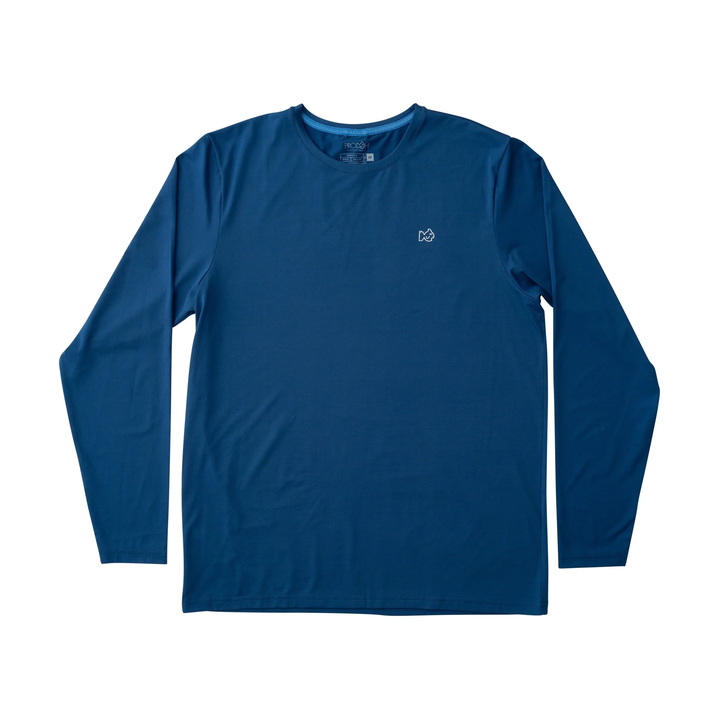 Mens Long Sleeve Pro Performance Fishing T-shirt in Set Sail Navy Blue