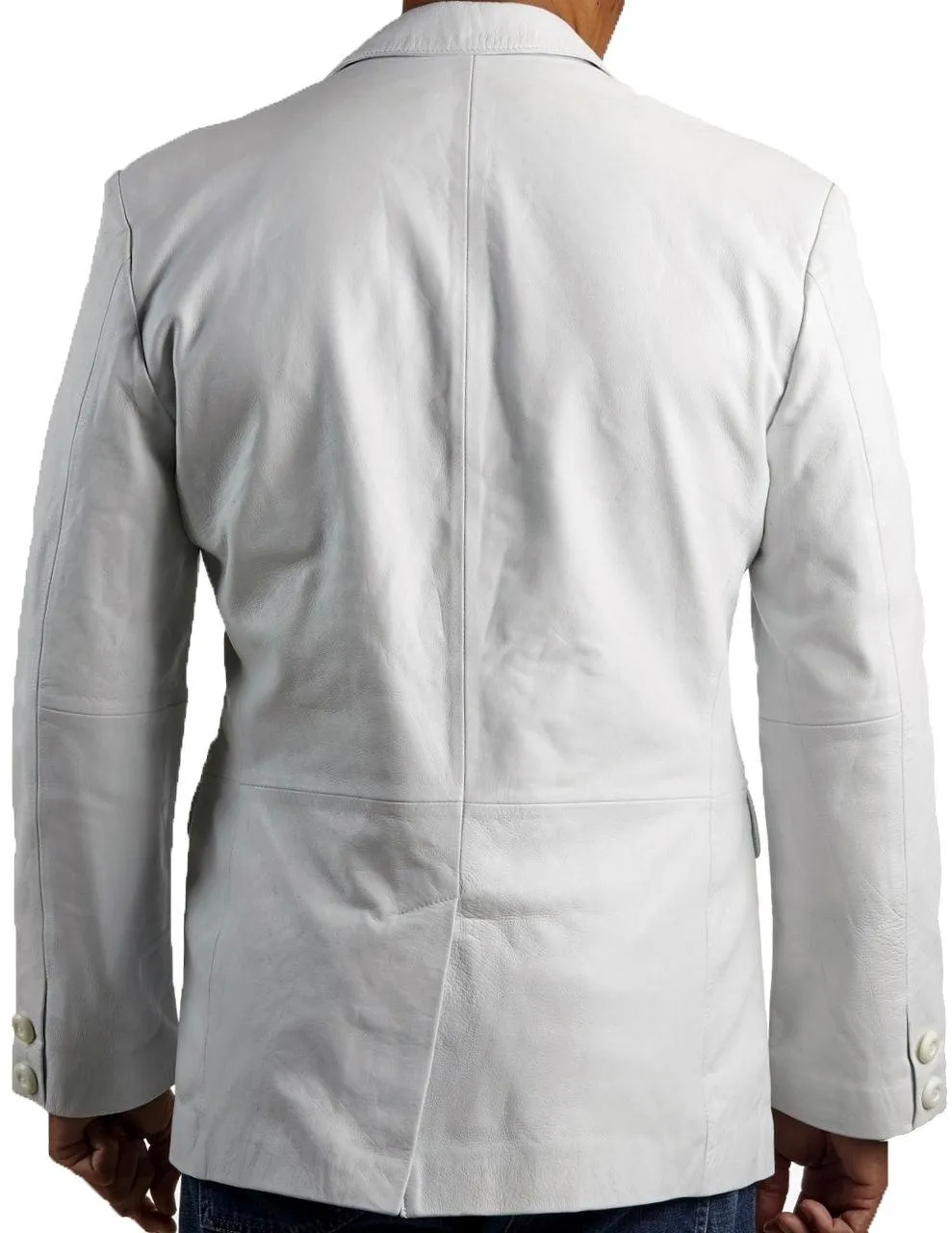 Men's TWO BUTTON Leather Blazer TB002