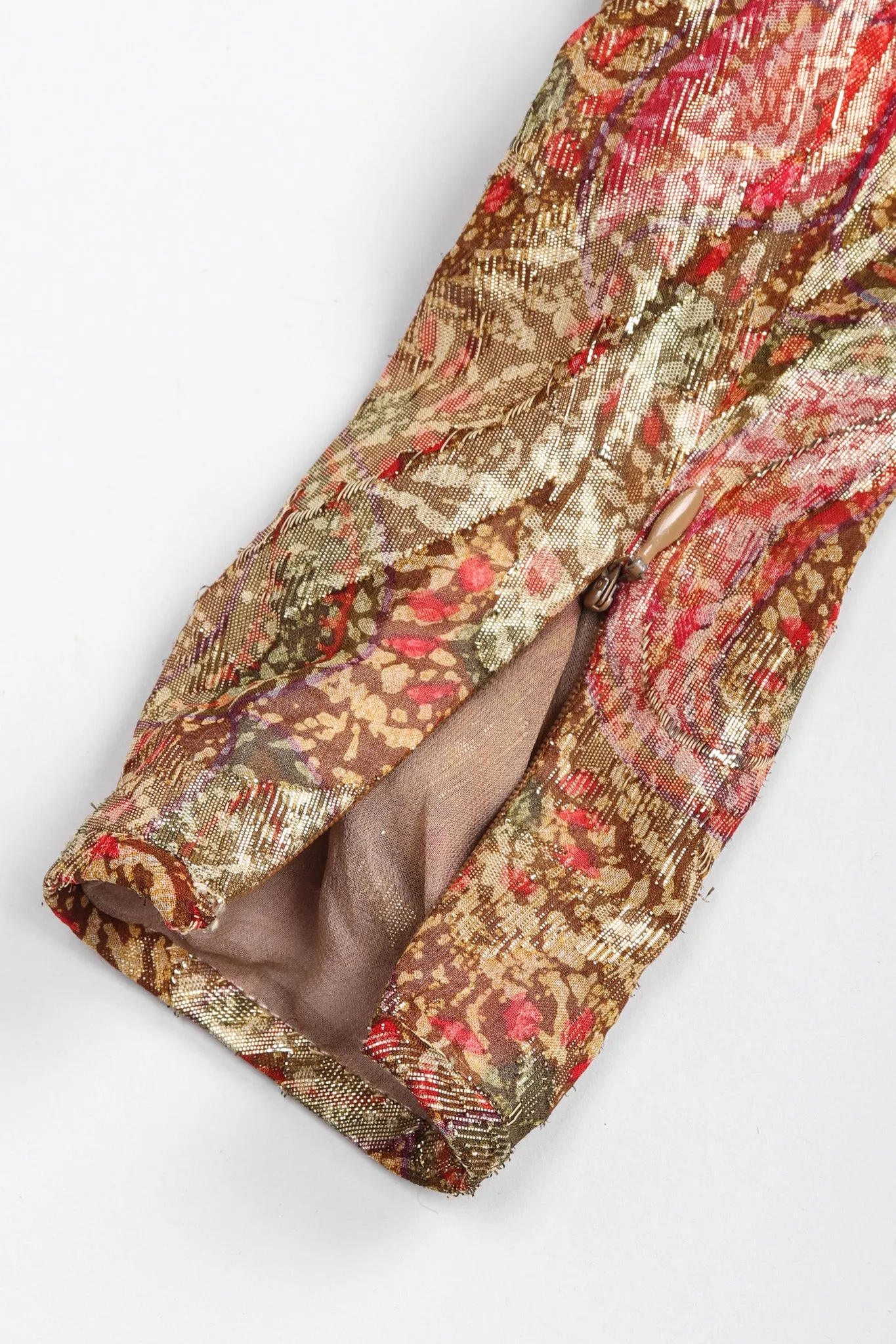 Metallic Paisley Cocktail Dress