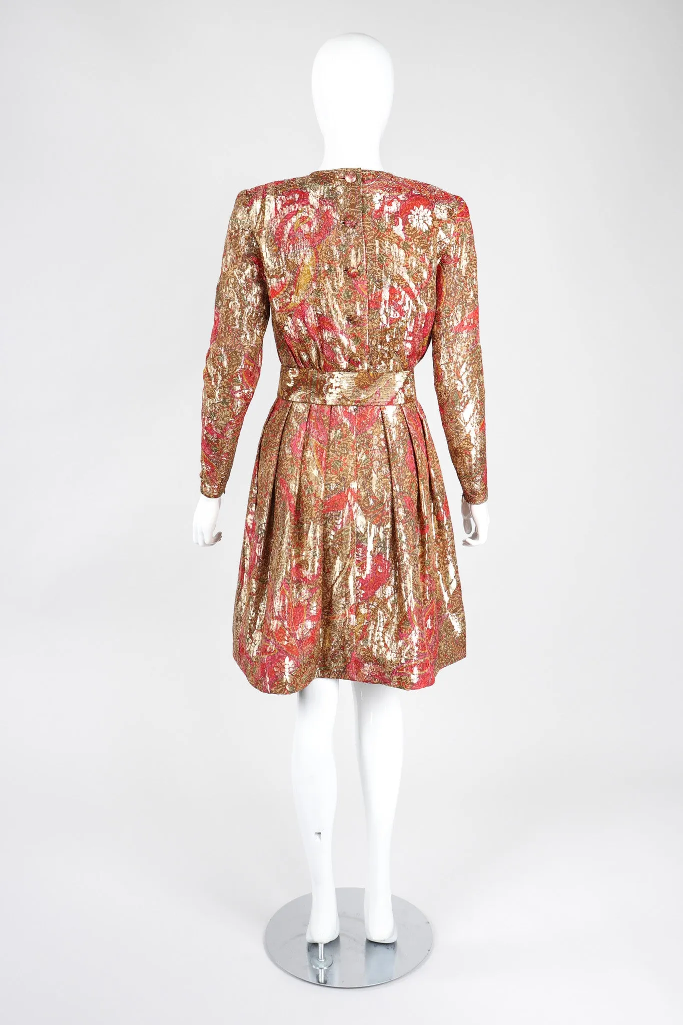 Metallic Paisley Cocktail Dress
