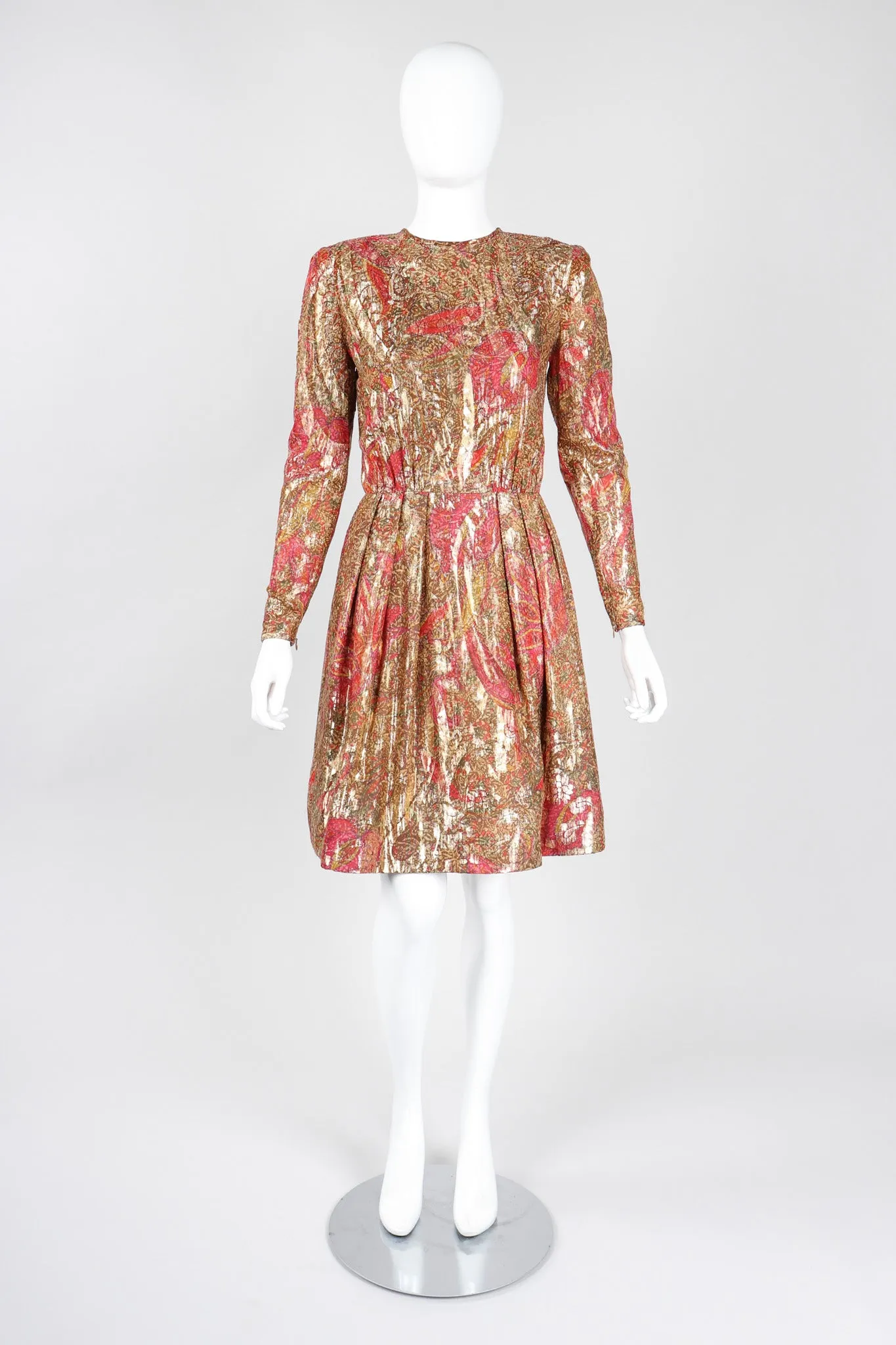 Metallic Paisley Cocktail Dress