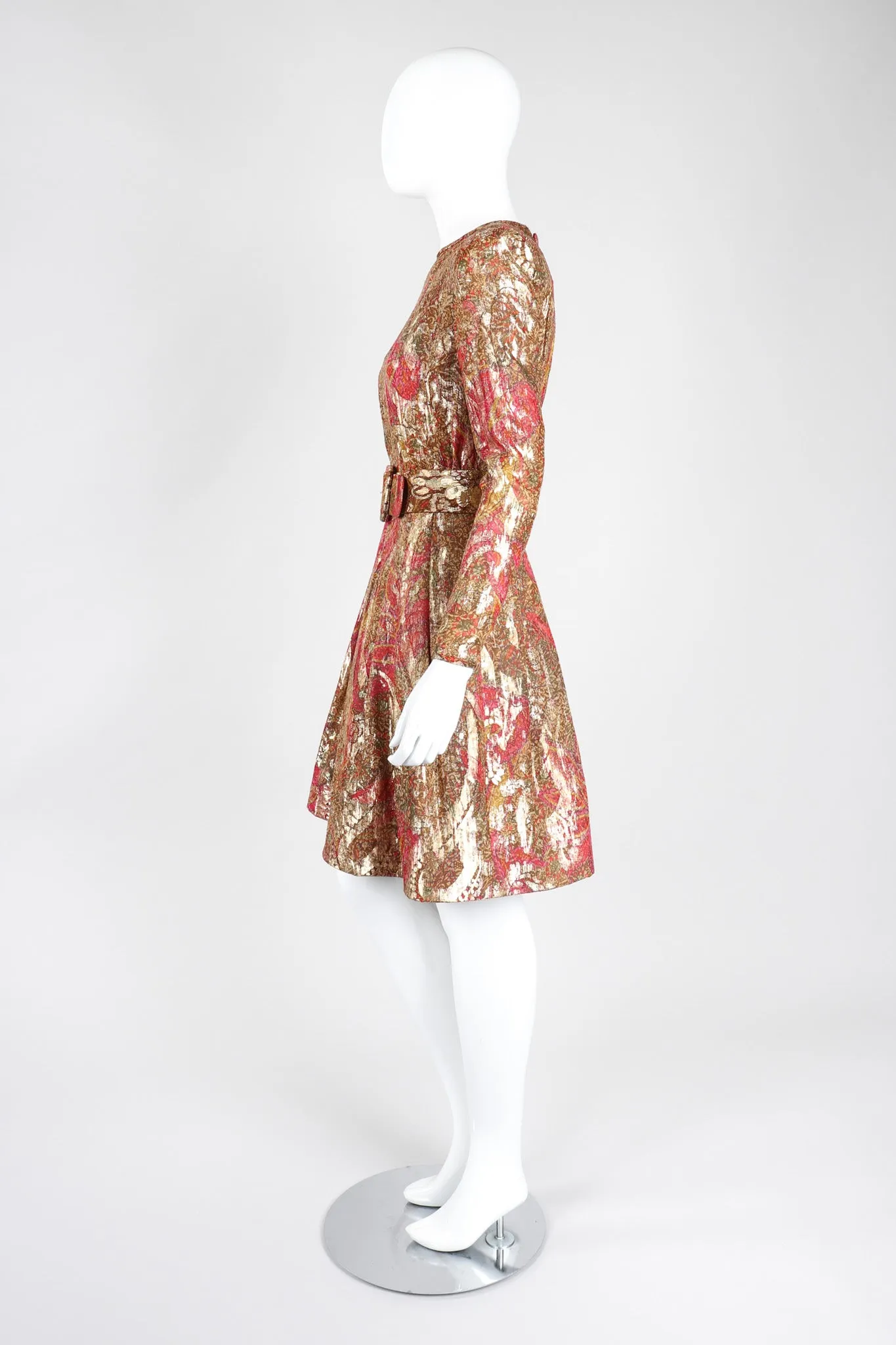 Metallic Paisley Cocktail Dress