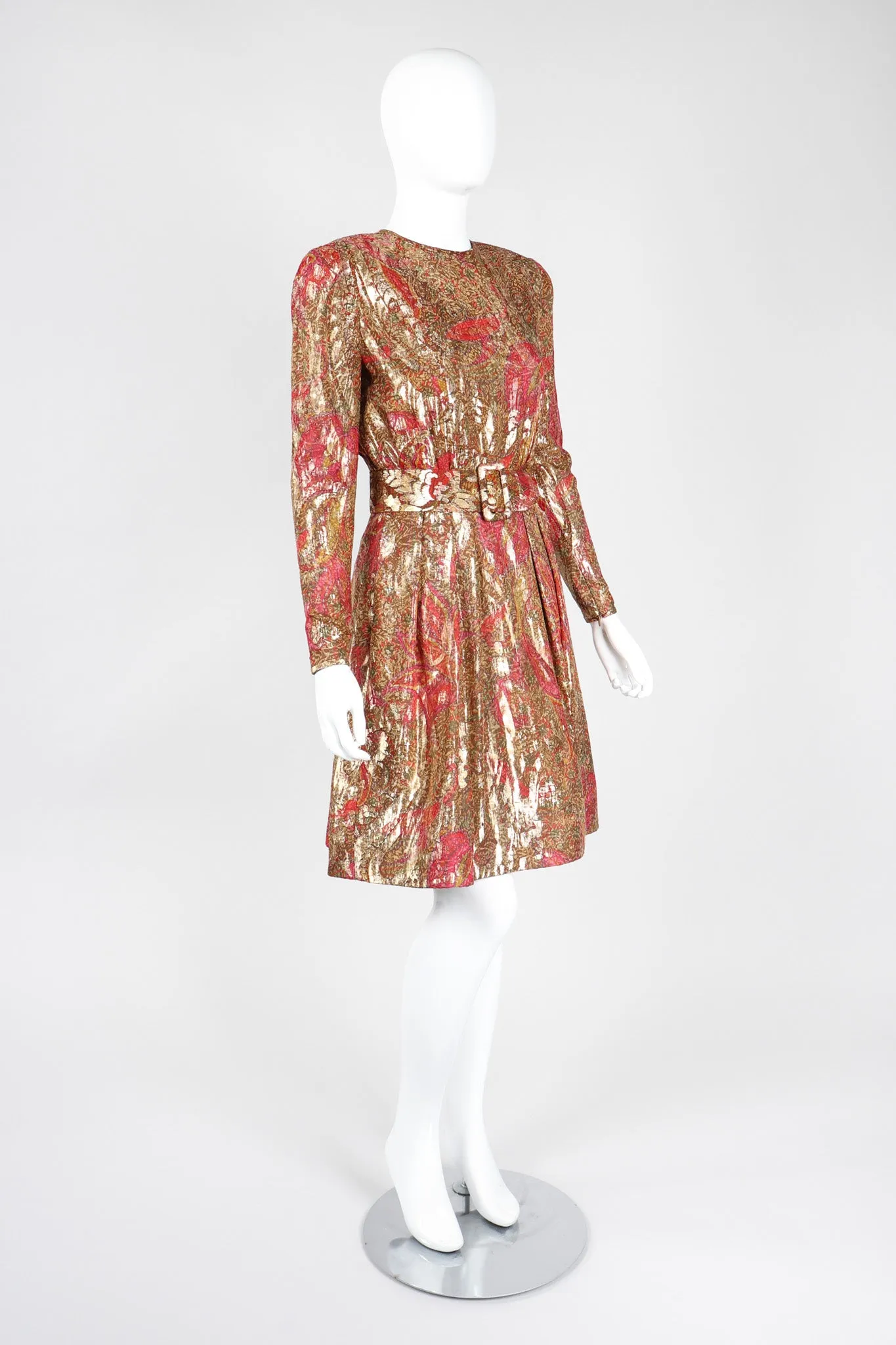 Metallic Paisley Cocktail Dress