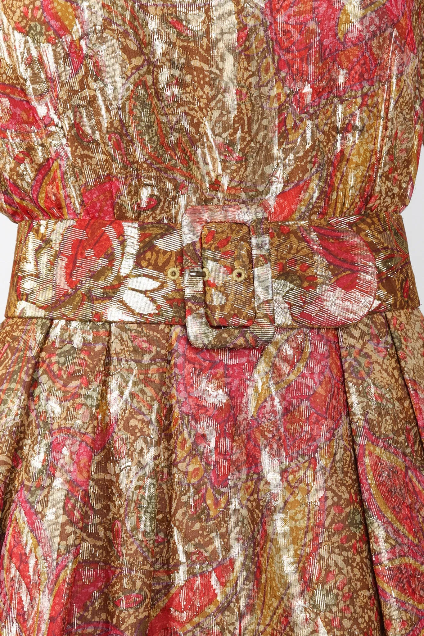 Metallic Paisley Cocktail Dress