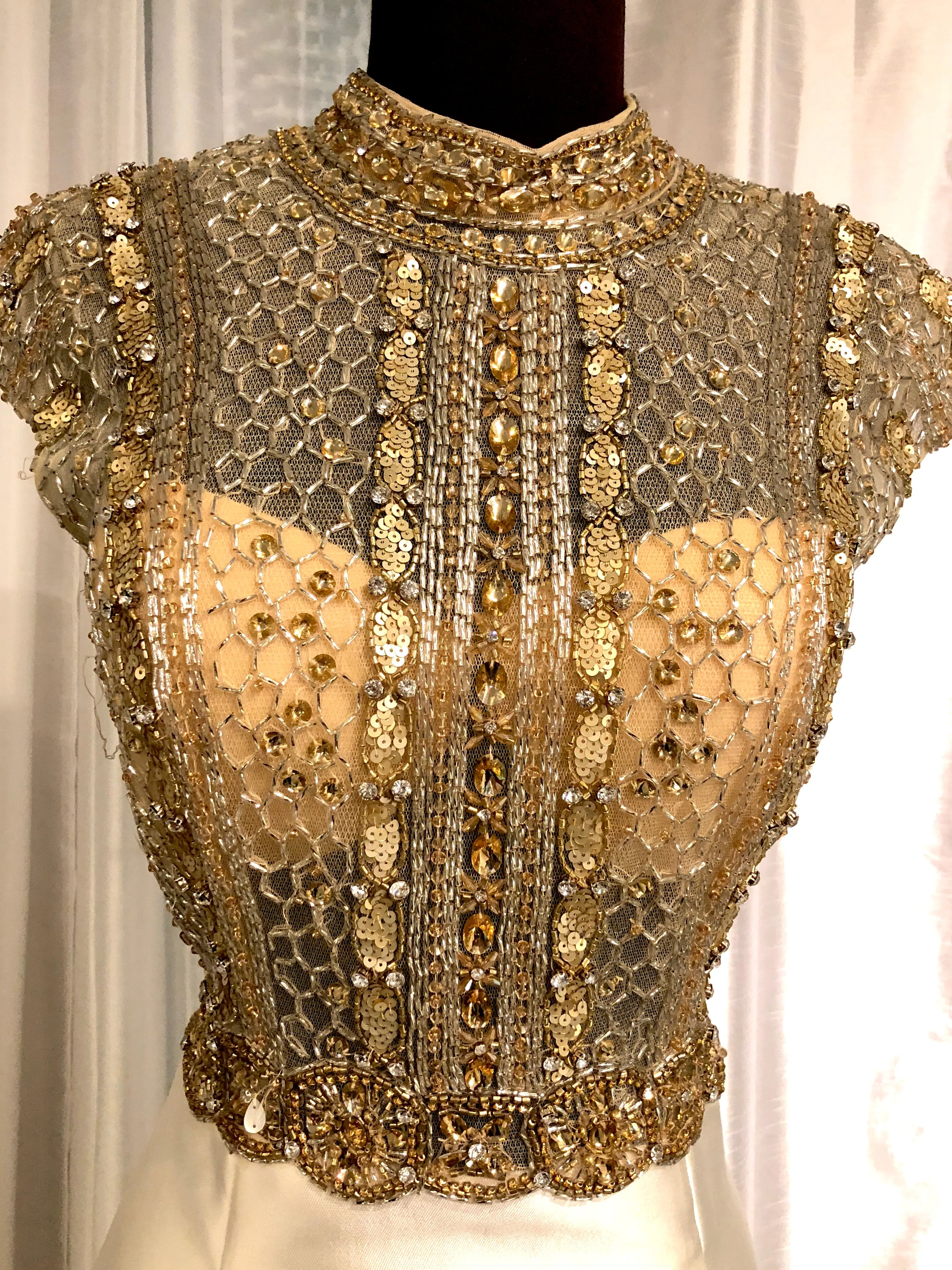 MORI LEE Long Embellished Dress Size 9/10