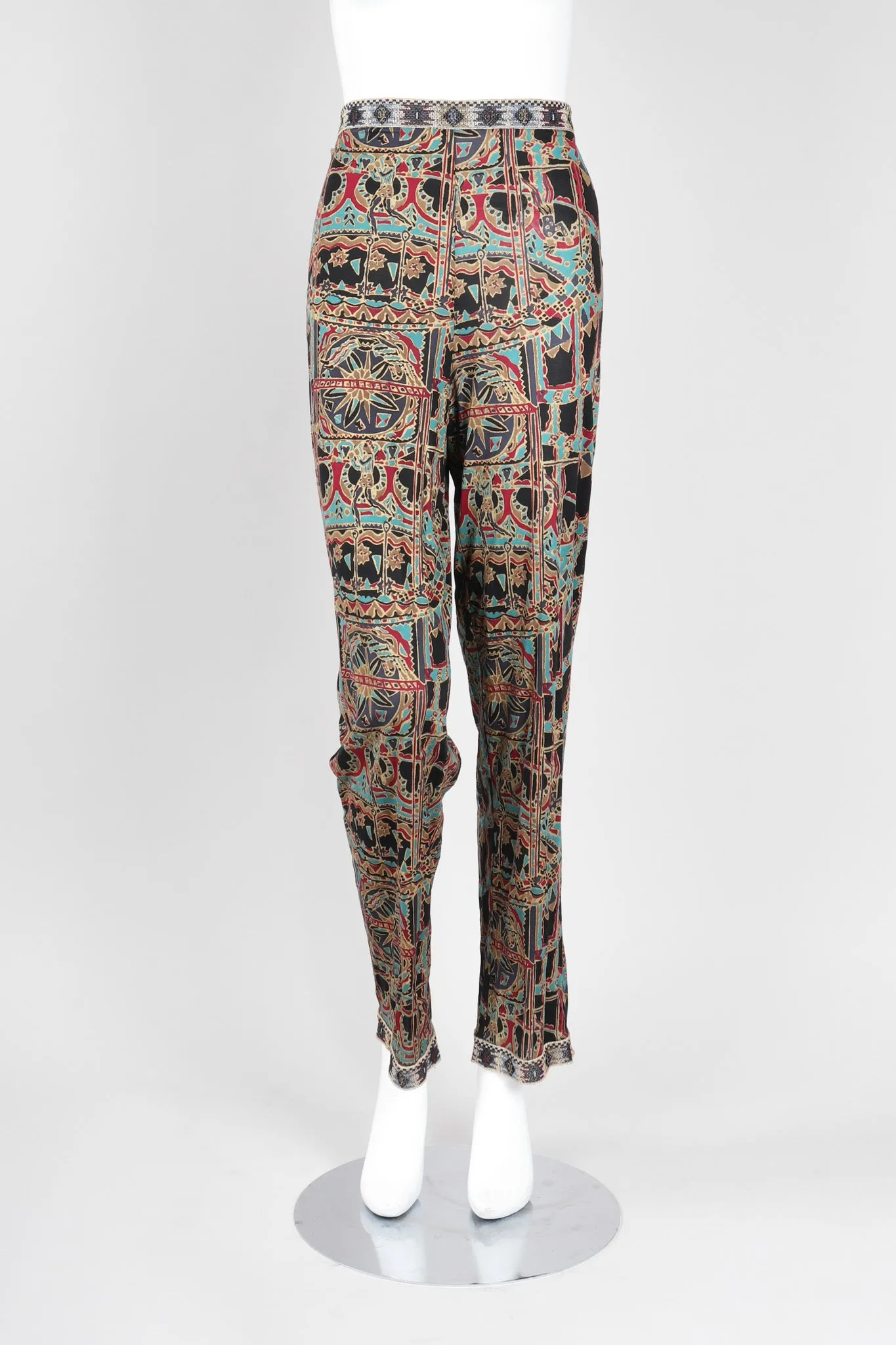 Moroccan Print Sequin Silk Leisure Set