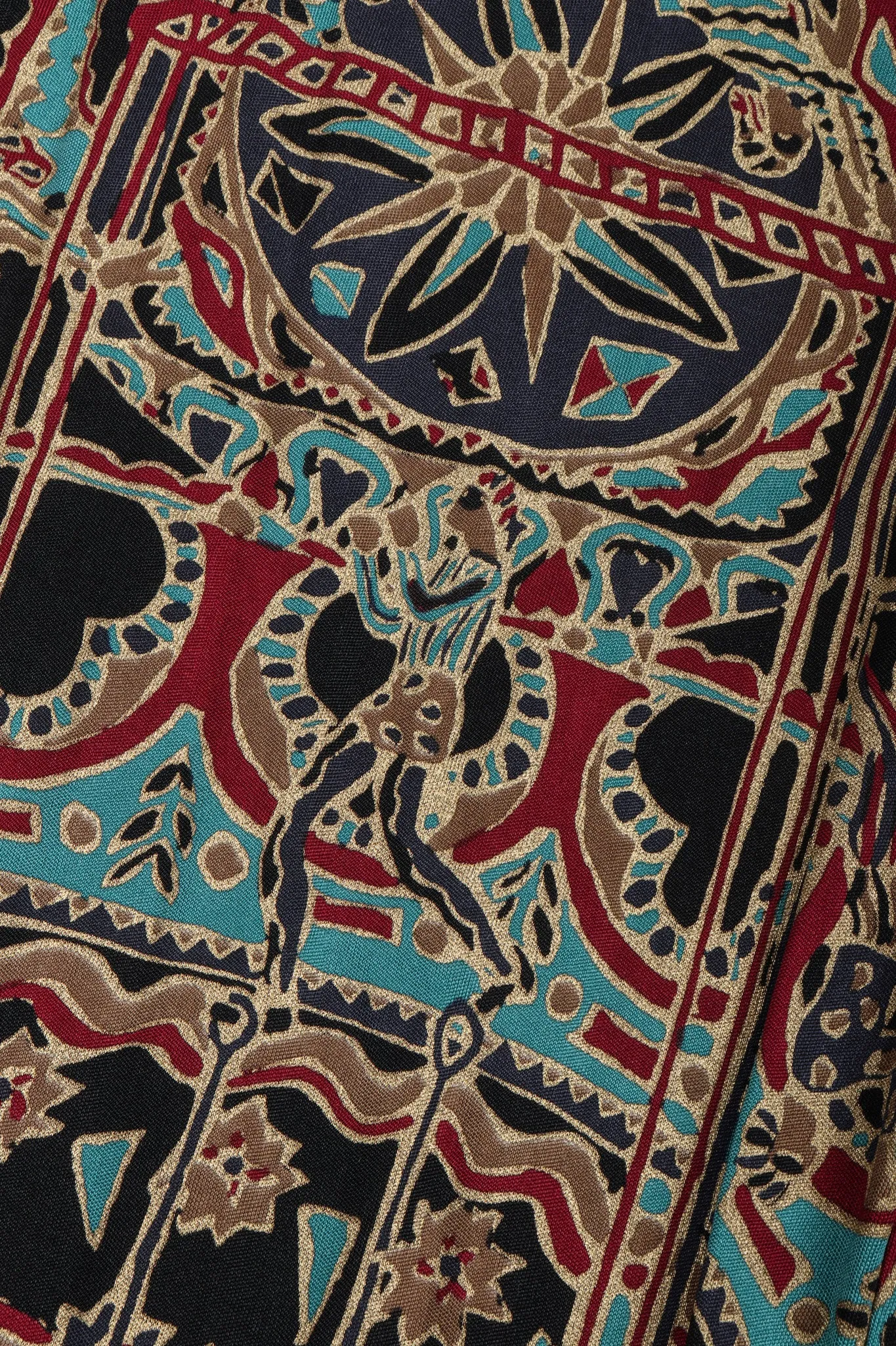 Moroccan Print Sequin Silk Leisure Set