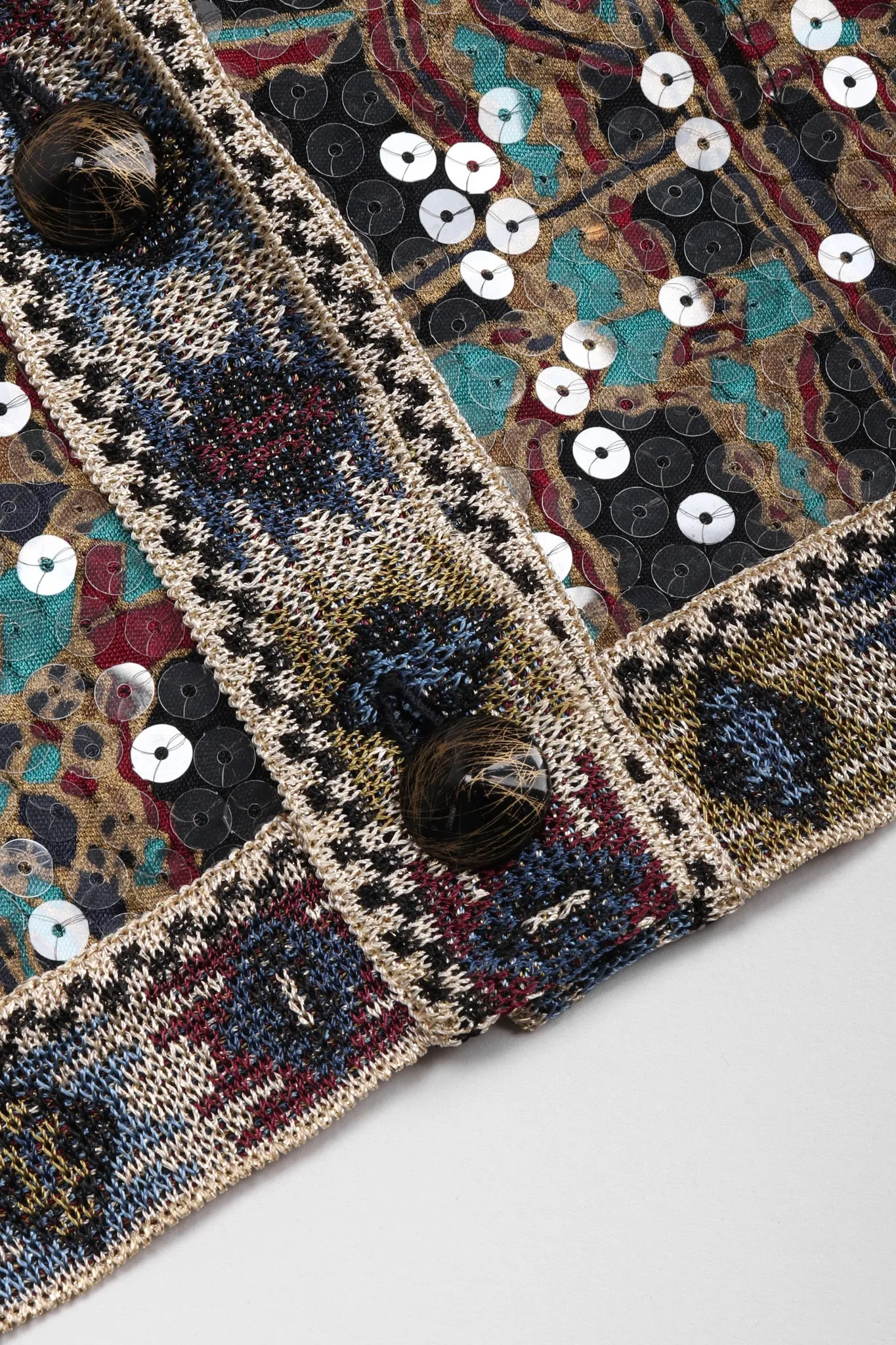 Moroccan Print Sequin Silk Leisure Set