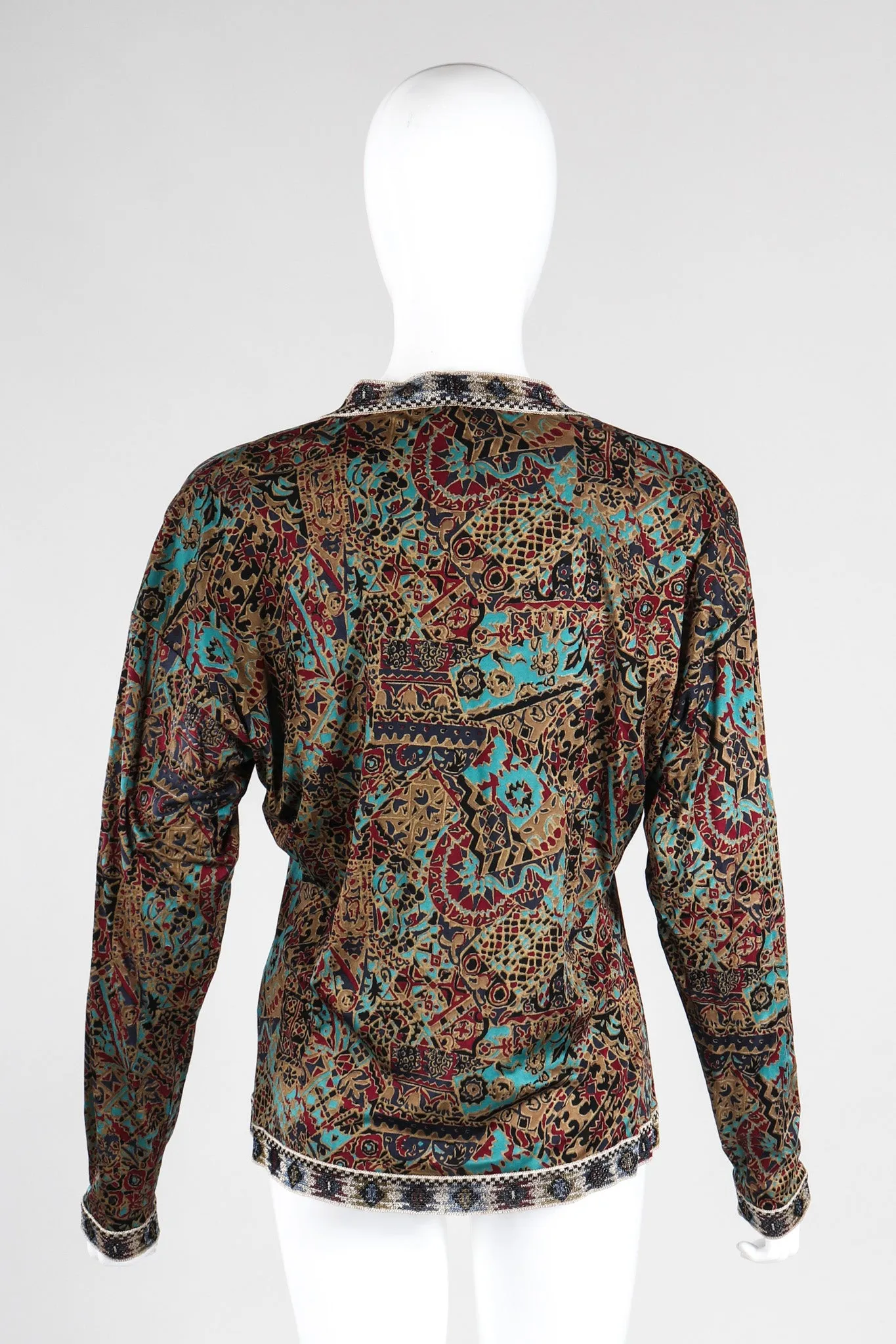 Moroccan Print Sequin Silk Leisure Set