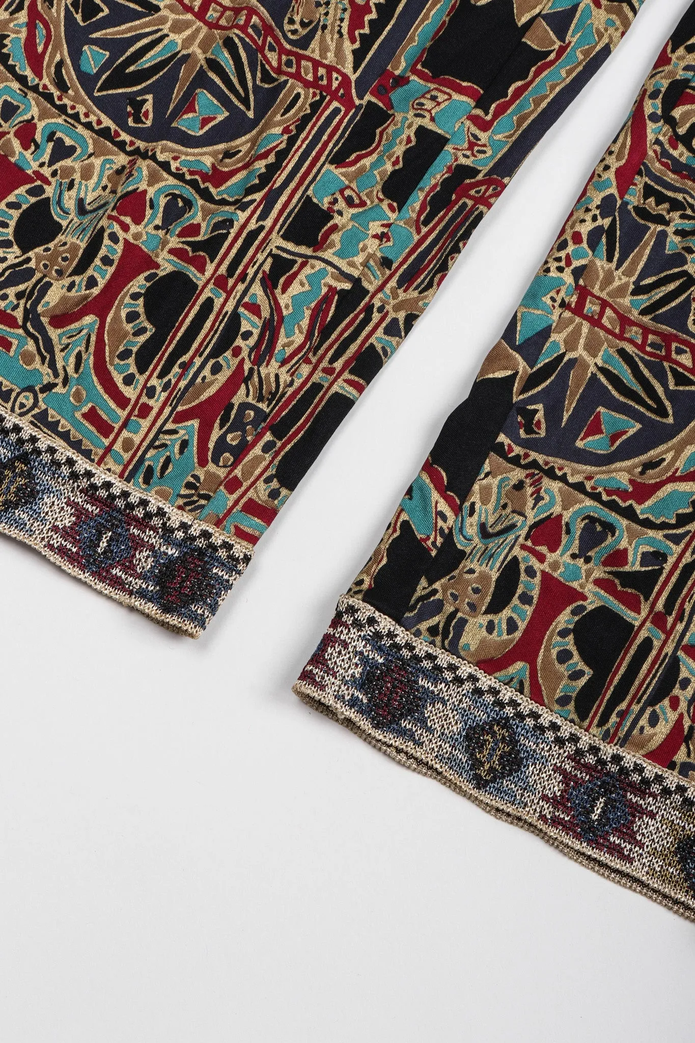 Moroccan Print Sequin Silk Leisure Set