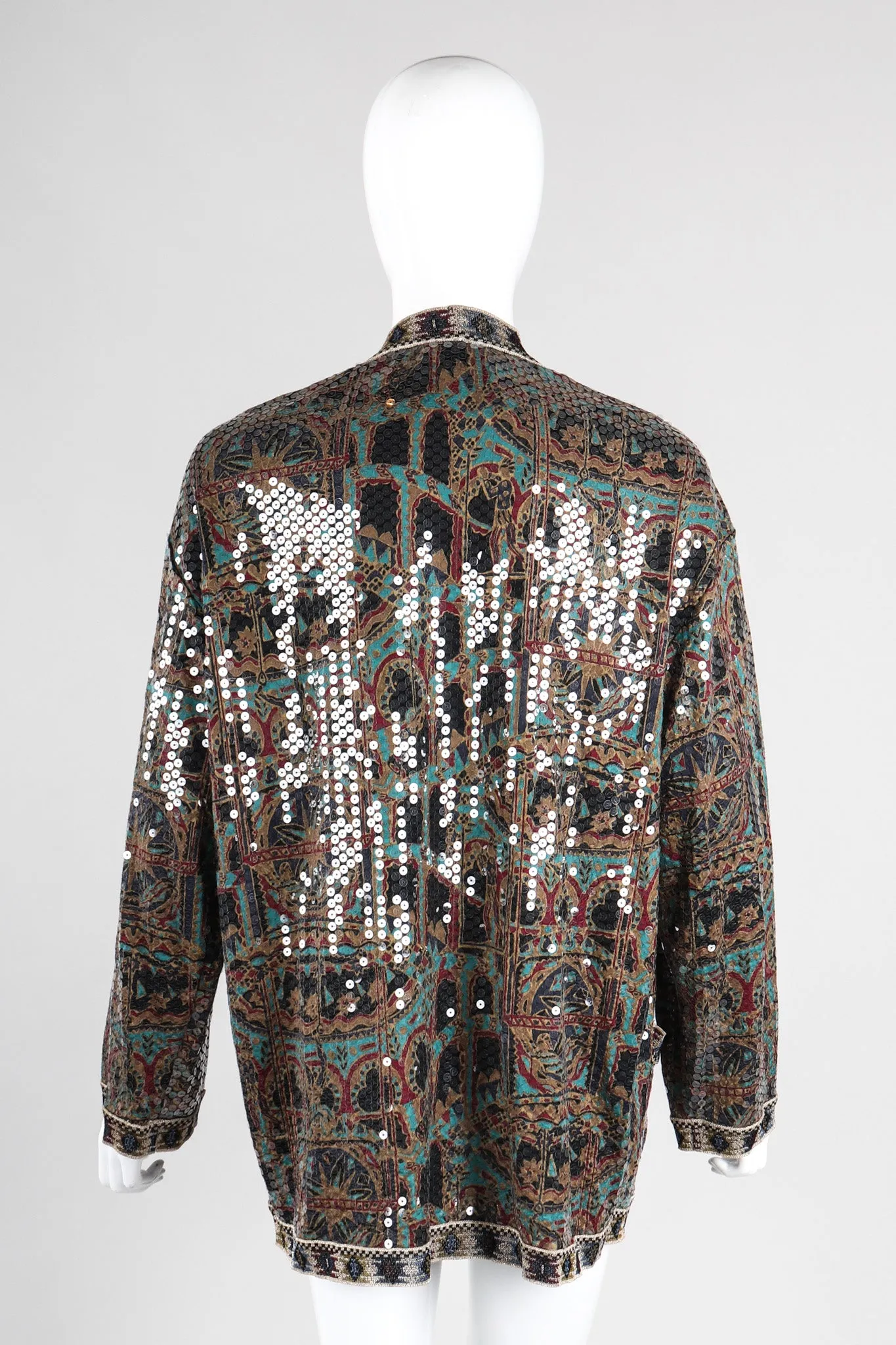 Moroccan Print Sequin Silk Leisure Set