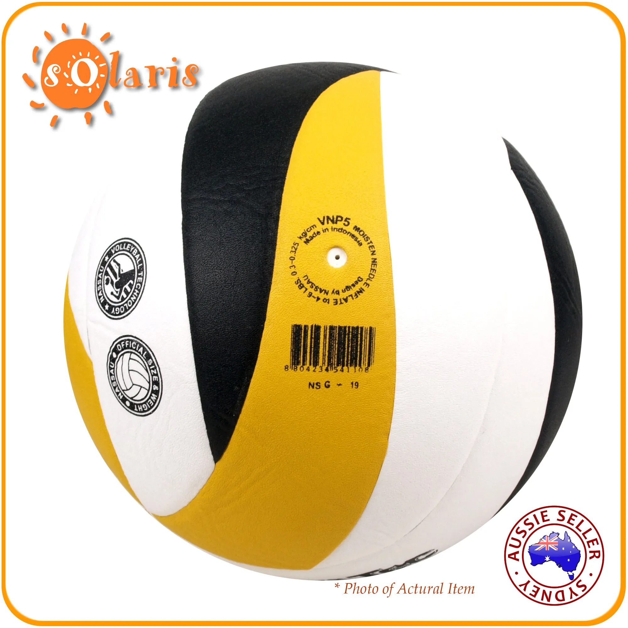 Nassau PREMIUM 3000 Volleyball 12 Panels Spiral Laminated Official Size 5 Match Ball