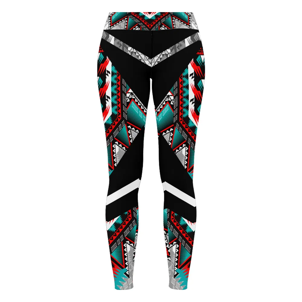 Native American Girl 02 - Set Back Hollow Tank Top & Legging