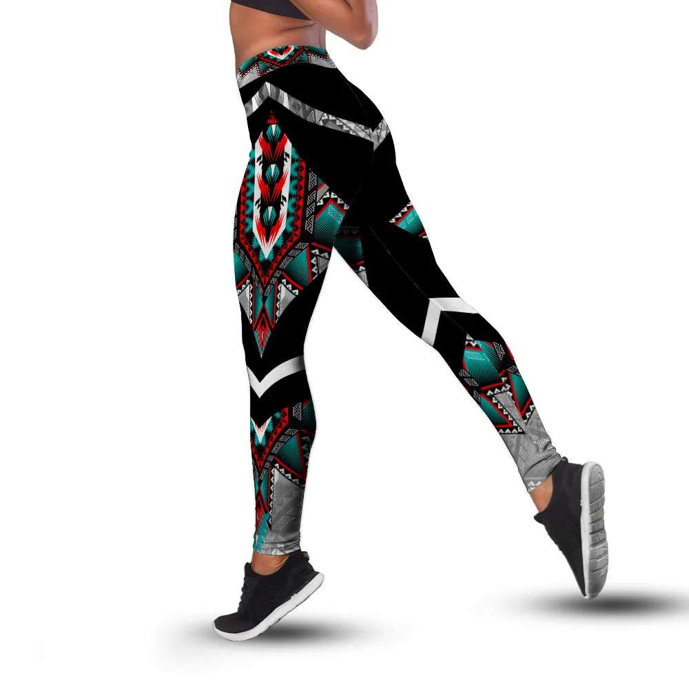 Native American Girl 02 - Set Back Hollow Tank Top & Legging