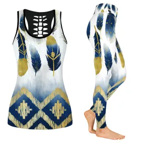 Native Girl 05 - Set Back Hollow Tank Top & Legging - NA93