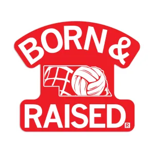 NE Volleyball Born & Raised Die-Cut Sticker