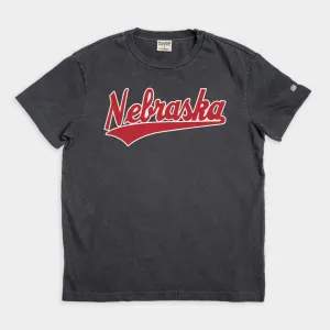 Nebraska Volleyball Script Vintage Heavyweight Tee